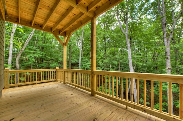 89 Pamela Ct, Ellijay, GA 30540 - wooden terrace featuring a view of trees