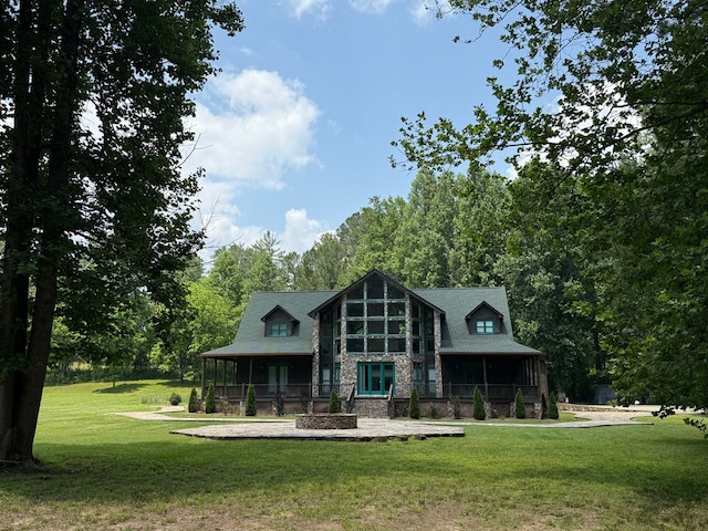 33 Tj Mote Rd, Dahlonega, GA 30533 - view of front of property featuring a front yard and a porch