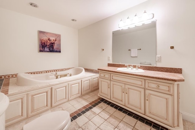 33 Tj Mote Rd, Dahlonega, GA 30533 - full bathroom featuring vanity, a garden tub, and toilet