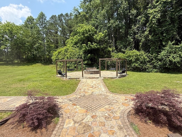 33 Tj Mote Rd, Dahlonega, GA 30533 - view of grassy yard with a patio