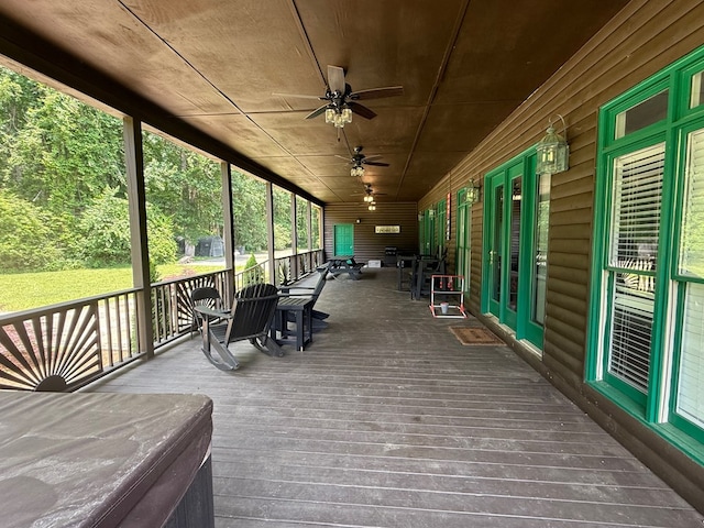 33 Tj Mote Rd, Dahlonega, GA 30533 - wooden deck featuring ceiling fan