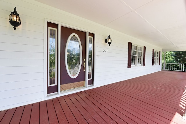 view of wooden terrace