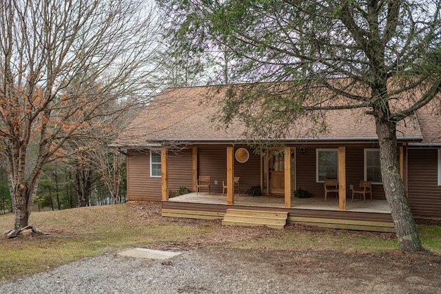 view of front of property with a porch