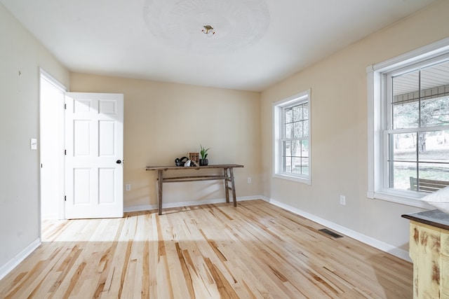 entrance foyer featuring light wood-type flooring