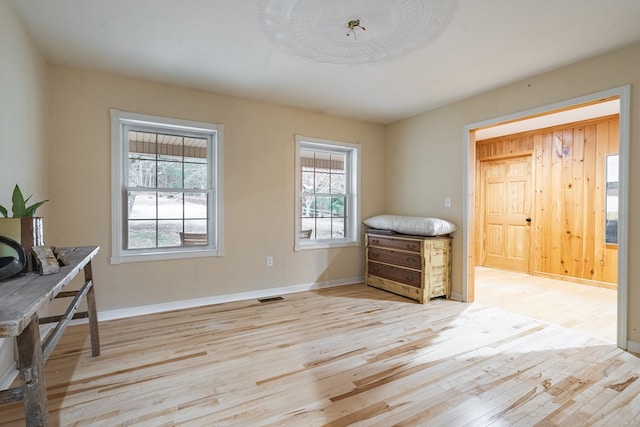 interior space featuring light wood-type flooring