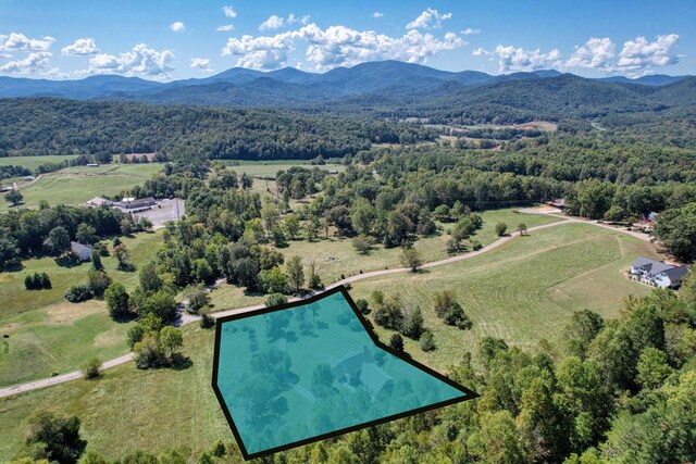 aerial view featuring a mountain view