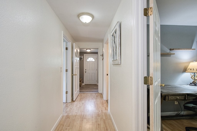 211 Gregory Hollow Rd, Robbinsville, NC 28771 - corridor with baseboards and light wood-style floors