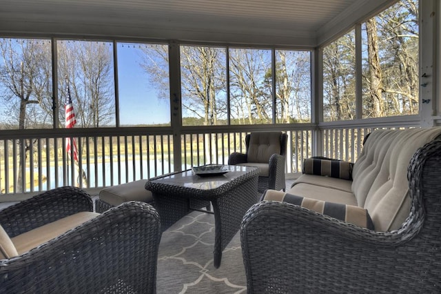 view of sunroom