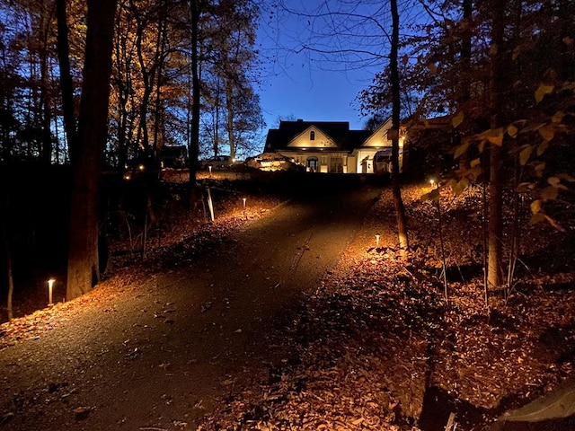 view of road with driveway