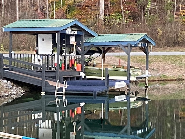 view of dock