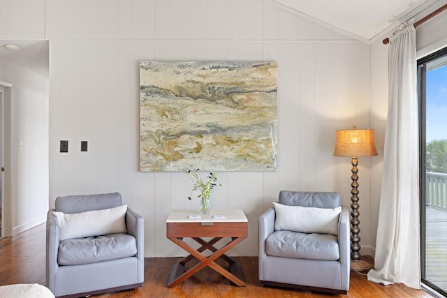 2793 Hidden Valley Rd, Hiawassee, GA 30546 - living area with wood finished floors and vaulted ceiling