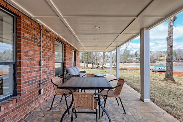 view of patio with outdoor dining space