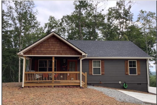 view of front of property with a porch