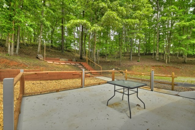 151 Padget Ln, Ellijay, GA 30540 - view of patio / terrace with view of wooded area