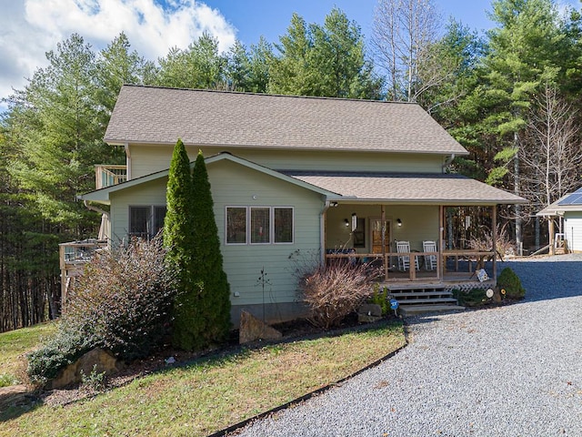 2257 Trout Cove Rd, Brasstown, NC 28902 - view of front of property with a porch