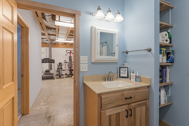 bathroom with vanity