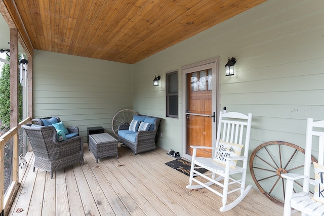 view of wooden deck