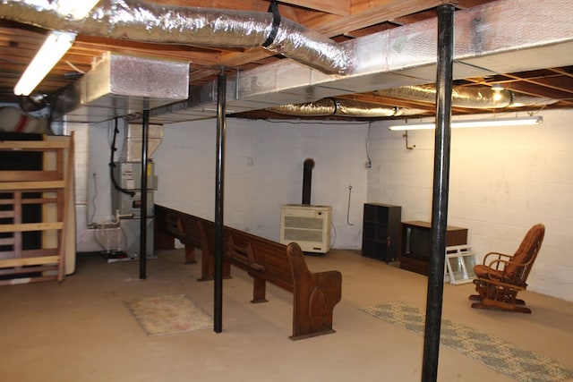 view of basement