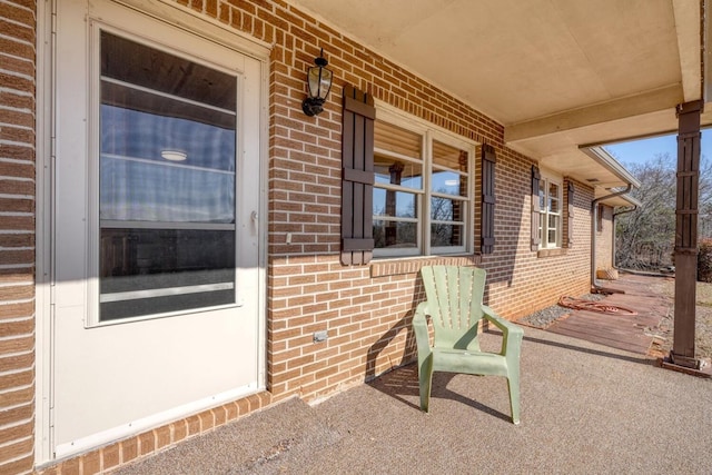 view of patio with a porch