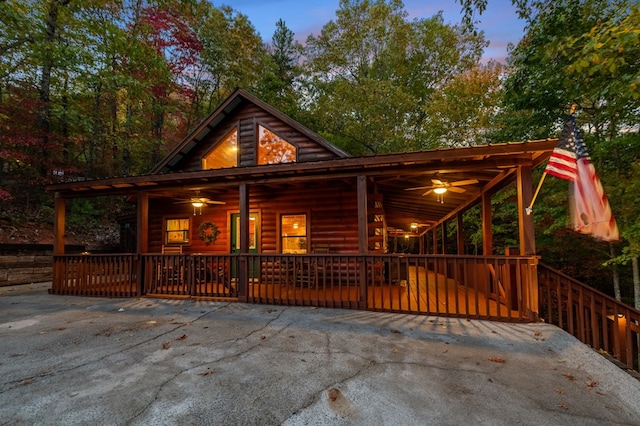 view of front of property with covered porch