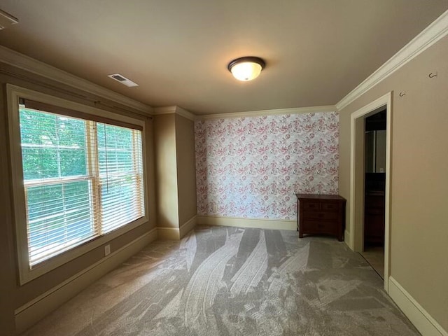 366 Licklog Rdg, Hayesville, NC 28904 - carpeted spare room with crown molding and baseboards