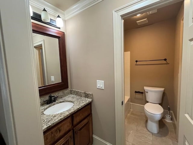 366 Licklog Rdg, Hayesville, NC 28904 - full bathroom featuring vanity and ornamental molding