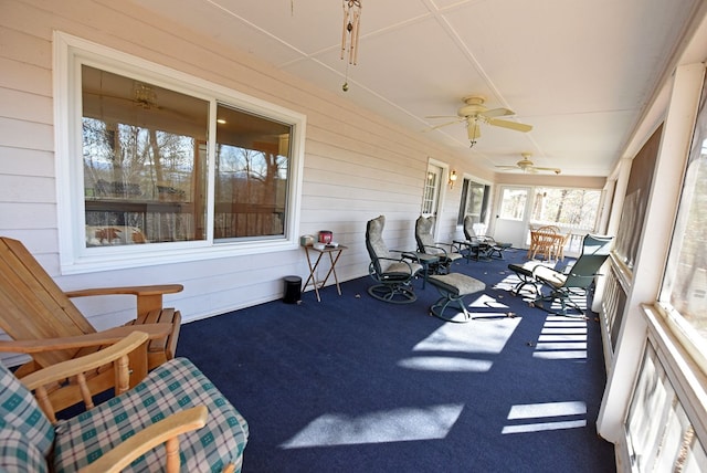 view of sunroom