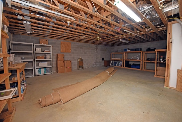 view of basement