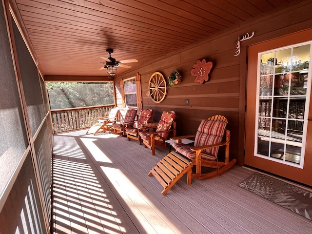 199 Orlon Dr, East Ellijay, GA 30540 - deck featuring ceiling fan