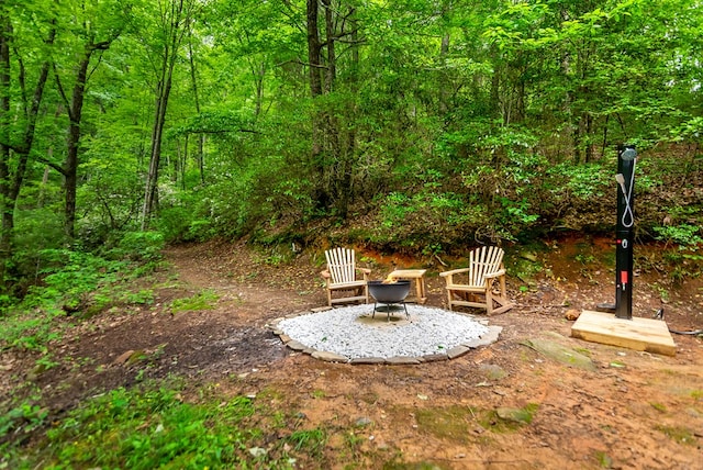 338 Canter Ct, Ellijay, GA 30540 - view of yard with a wooded view