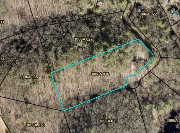 338 Canter Ct, Ellijay, GA 30540 - aerial overview of property's location with property boundaries highlighted
