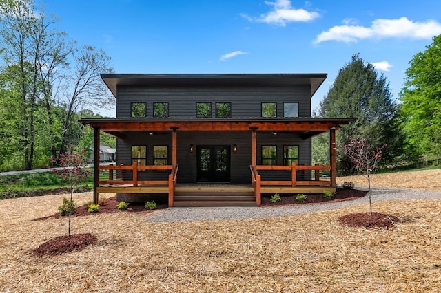 view of front of home with french doors