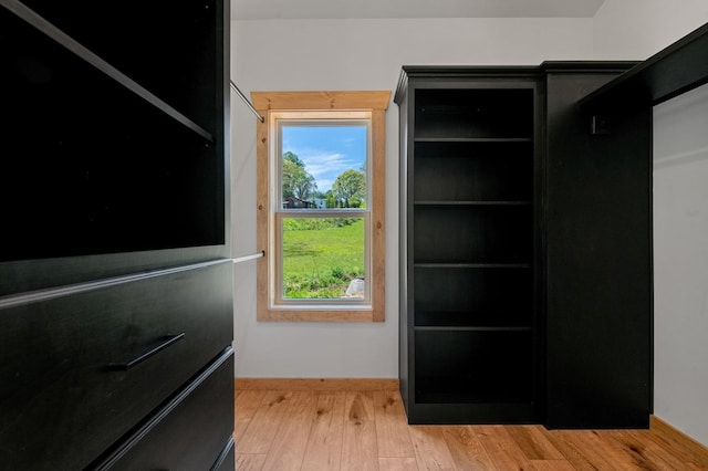 doorway to outside featuring light hardwood / wood-style floors