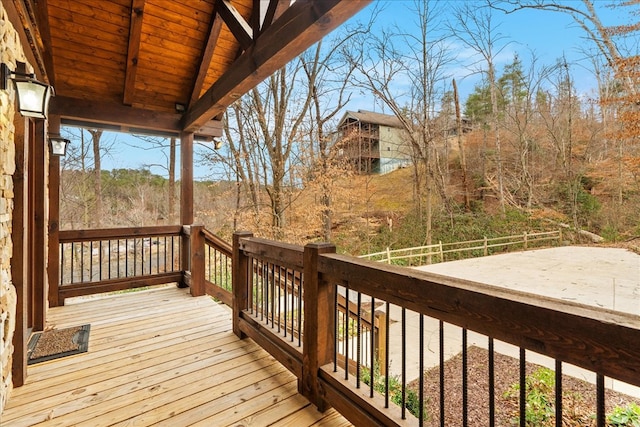 view of wooden deck