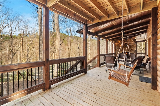 view of wooden deck