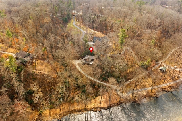 aerial view with a forest view