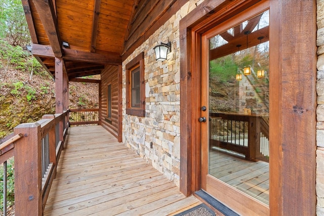 view of wooden terrace