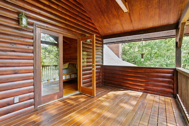 view of wooden terrace