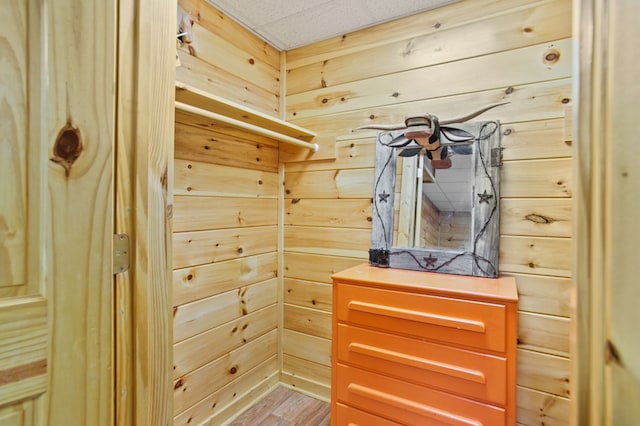 spacious closet featuring hardwood / wood-style flooring