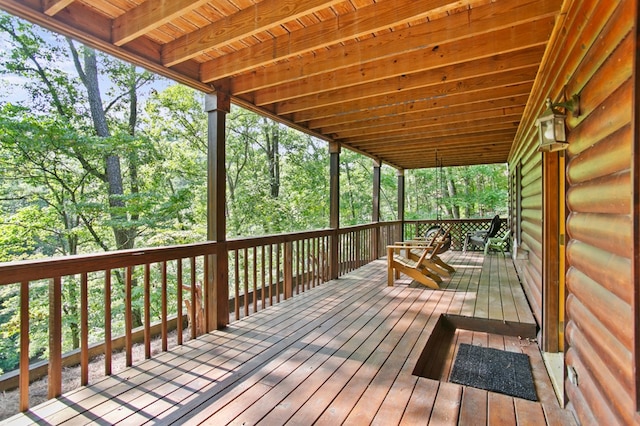 view of wooden deck