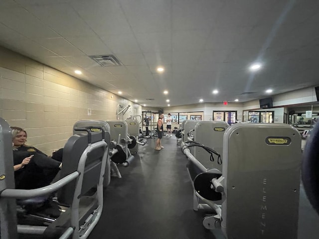 view of workout area