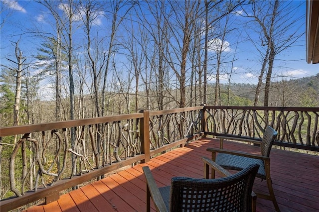 view of wooden terrace