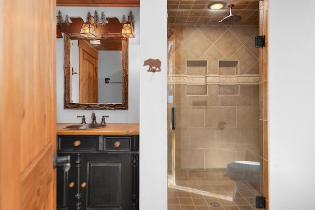 686 Lake Dr N, Morganton, GA 30560 - bathroom with a shower stall and vanity