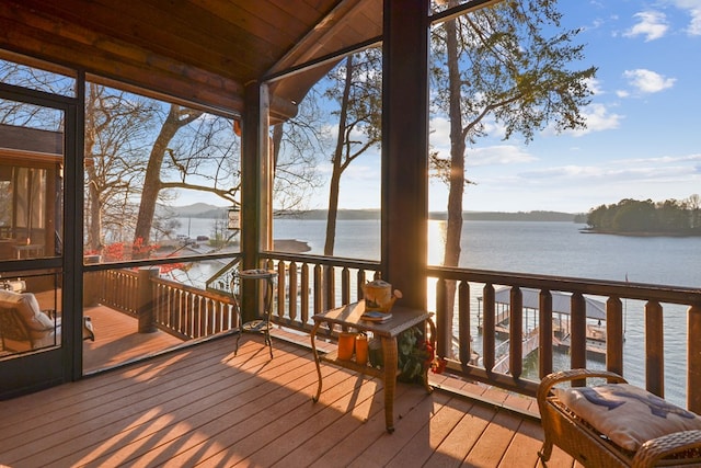 686 Lake Dr N, Morganton, GA 30560 - wooden deck with a water view