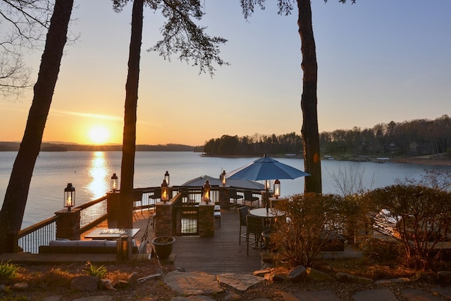 686 Lake Dr N, Morganton, GA 30560 - dock area with a water view
