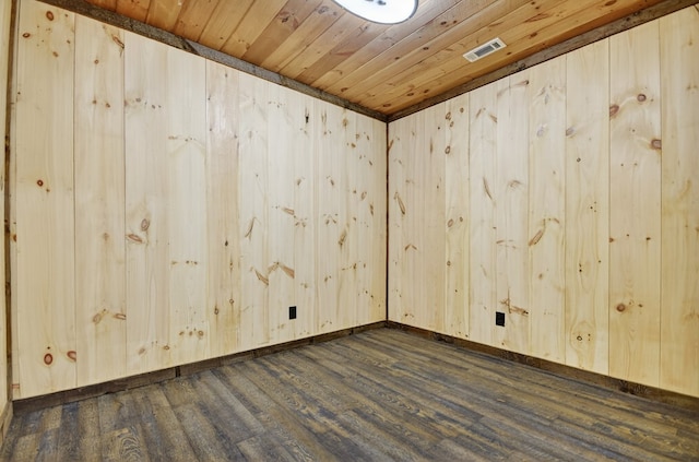 4527 Gates Chapel Rd, Ellijay, GA 30540 - empty room with wood ceiling and dark wood-style floors
