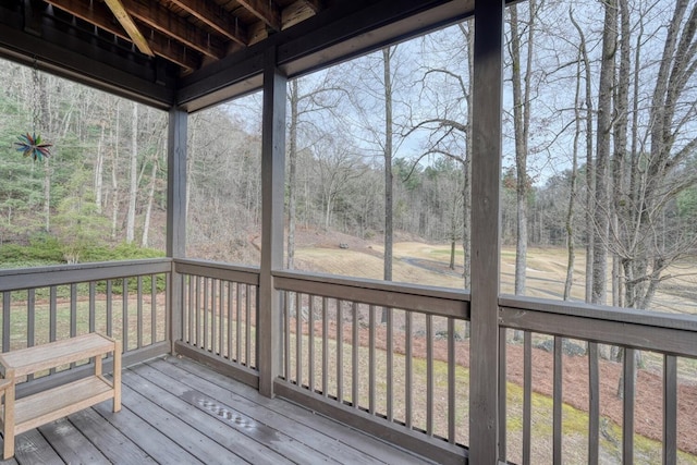 view of sunroom