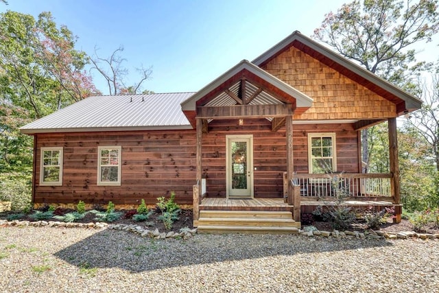 view of front of house featuring covered porch