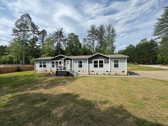 35 Bergan Moore Rd, Murphy, NC 28906 - view of front of home featuring crawl space and view of wooded area