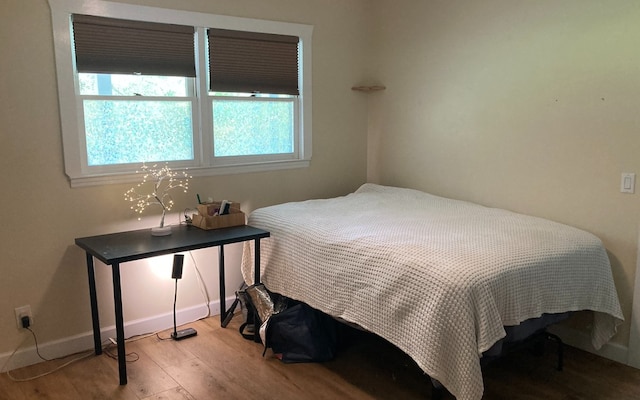 bedroom featuring light hardwood / wood-style floors